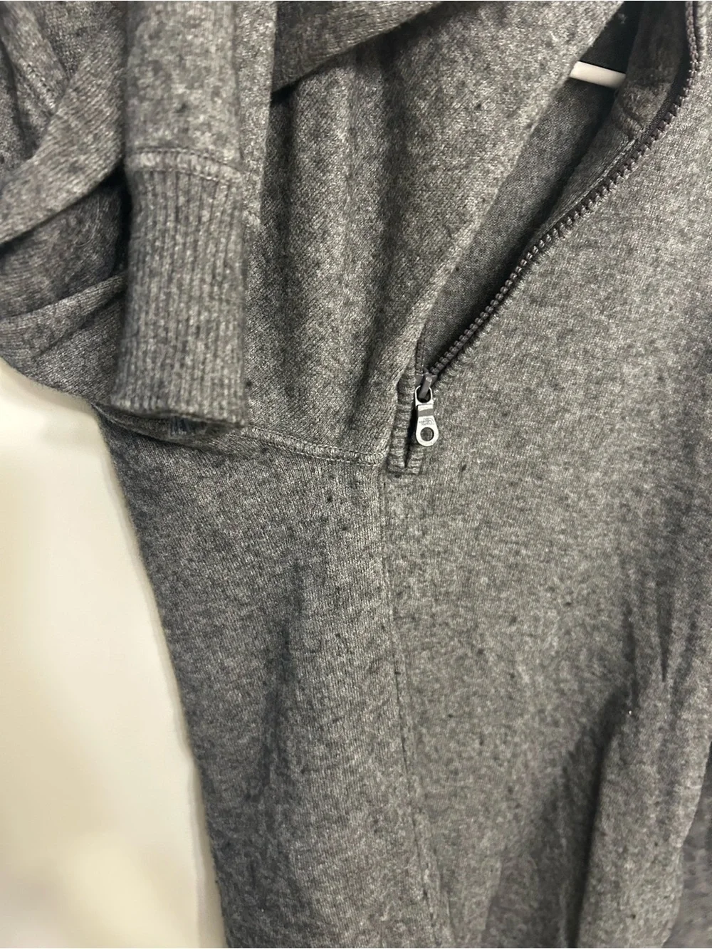 The North Face Men's Gray Half-Zip Wool-Blend Sweater
